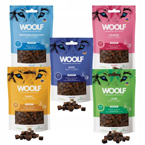  WOOLF Entenwürfel-Leckerli für Hunde, 100 g
