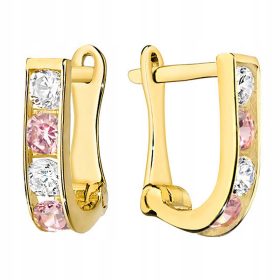  OHRRINGE FÜR KINDER, GOLD, KOMA *ROSA* pr585