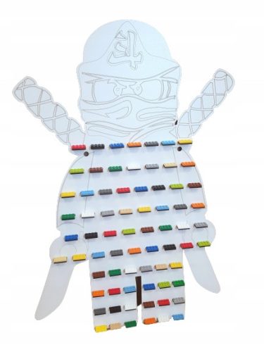  Ninja XL weißes Regal für Figuren, bis zu 71 Plätze, Regal