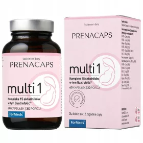   ForMeds Prenacaps Multi 1: Nahrungsergänzungsmittel speziell für Frauen im ersten Trimester der Schwangerschaft, 60 Kapseln