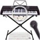  SET Orgel-TASTATURSTÄNDER mit MIKROFON-TISCHPLATTE für Notenblätter, KOSTENLOSE AUFKLEBER