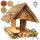 Boxen (Häuser) und Vogelhäuschen VOGELFUTTERHAUS aus gebranntem Holz Wood4