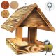 Boxen (Häuser) und Vogelhäuschen VOGELFUTTERHAUS aus gebranntem Holz Wood4