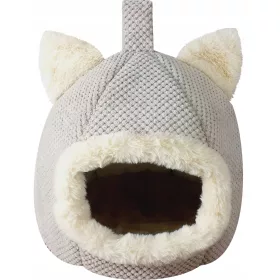   Plüschbett, beiges Katzenhaus, warme Kabine, polnischer Hersteller