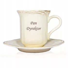  Tasse und Untertasse zum Lehrertag mit dem Aufdruck MR