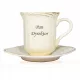  Tasse und Untertasse zum Lehrertag mit dem Aufdruck MR