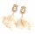  Roségoldene Soutache-Ohrringe, Roségold, Boho-Hochzeit, hängende Blume, Abendmode