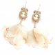  Roségoldene Soutache-Ohrringe, Roségold, Boho-Hochzeit, hängende Blume, Abendmode