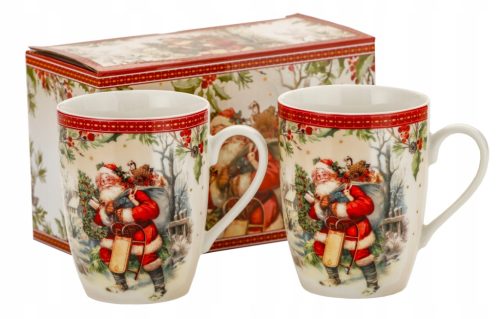  2x Weihnachtsbecher 360 ml Weihnachts-Nikolaus-Set