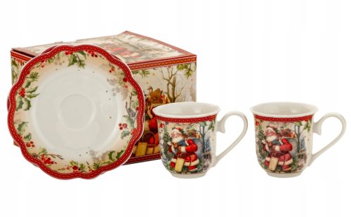  Set 2+2 Weihnachtsbecher 90 ml Weihnachtsmann