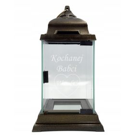  Kerze „Glass Art Lantern“, gold, 35 cm