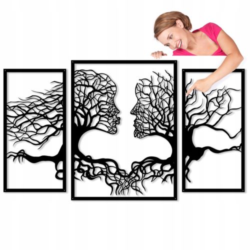  DURCHBRUCHGEMÄLDE WANDDEKORATION 3D BAUM FÜR DAS WOHNZIMMER PANEELE TRIPTIQUE LARGE XL