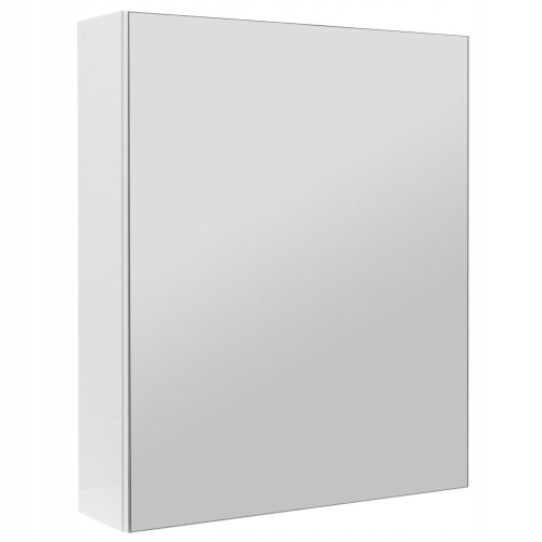 BADEZIMMERSCHRANK MIT SPIEGEL, HÄNGESPIEGEL FÜR DAS BADEZIMMER, WEISS GLANZ 50