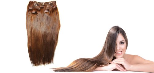  Strähnen aus naturblondem Clip-in-Haar