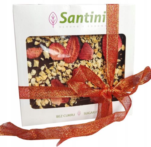  Santini dunkle Schokolade mit Erdbeeren und Pfirsich 80 g