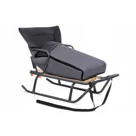    JEE M Schlitten für Kinder + Rückenlehne + Schlafsack + Sicherheitsgurtfarben