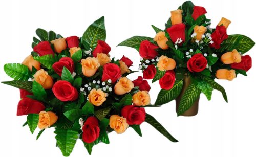 Ein Blumenstrauß für ein Friedhofsgrab
