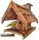  Großer Vogelhäuschen aus gebranntem Holz mit Füllung