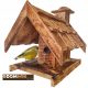  Großer Vogelhäuschen aus gebranntem Holz mit Füllung