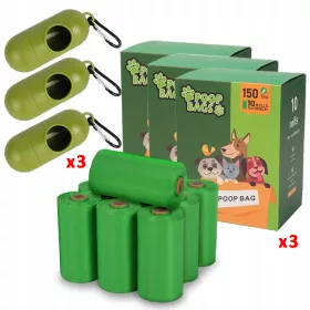  HUNDEKOTBEUTEL 150 Stück + ETUI