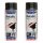 2x SCHWARZ-METALLISCHES ACRYL-GLANZLACKSPRAY 400 ml