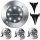  Verk Group eingebettete Solarlampe Silber 13 cm 4 Stk.