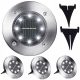  Verk Group eingebettete Solarlampe Silber 13 cm 4 Stk.