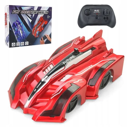  Ein schwarzes RC Climber-Auto, das an Wand und Decke fährt