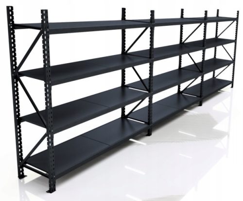 Lagerregal aus Metall 200 x 520 x 60 cm