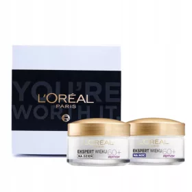    L'Oréal Paris Age Expert 60+ Set: Anti-Falten-Tagescreme mit Peptiden und Kamelienöl und regenerierende Nachtcreme
