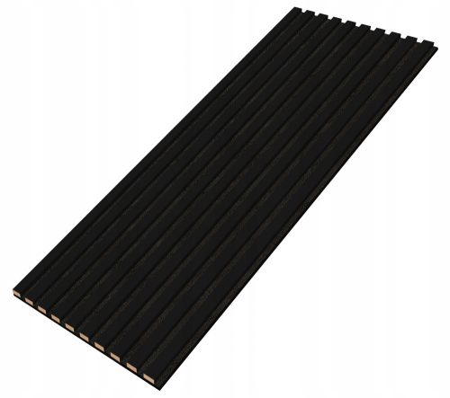 Wandlamellen Dekorplatten auf FELT 10 schwarz matt 275cm x46cm