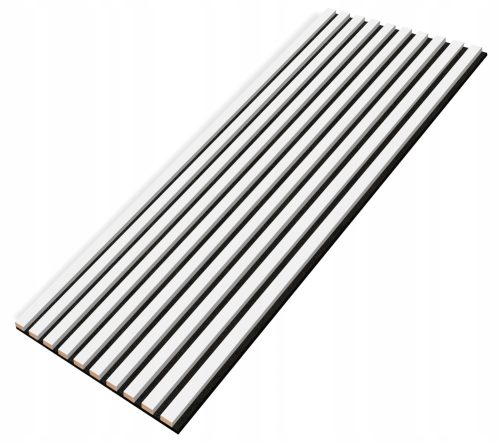 Wandlamellen, Dekorplatten auf FILZ, 10, mattweiß, 275cm x 46cm
