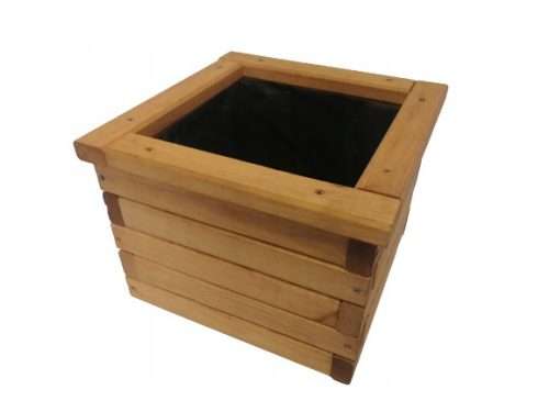  BRUKERS Blumentopf 34 cm x 34 x 25,5 cm Naturholz, Braun- und Beigetöne