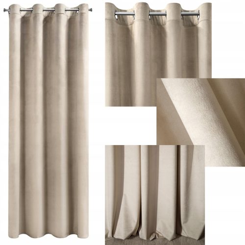 Fertige Vorhänge Eurovorhang Melanie 140x250 cm beige