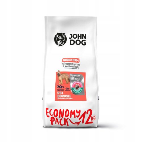  John Dog Trockenfutter für Schweinefleisch 12 kg