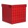  Quadratische Geschenkbox - rot 24,5x24,5 cm