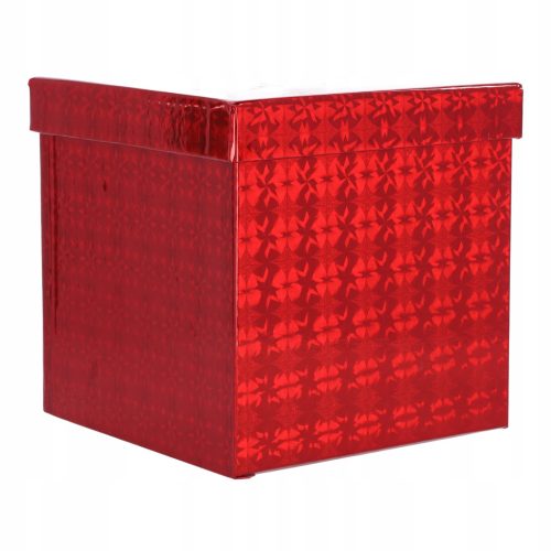  Quadratische Geschenkbox - rot 24,5x24,5 cm