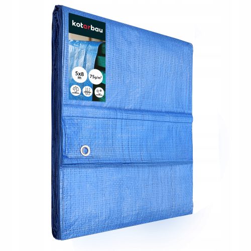 Dicke, wasserdichte und frostbeständige Planen Plane 75 g/m² 8 x 5 m