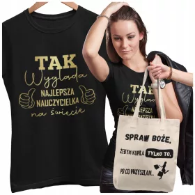    LEHRERTAGSGESCHENK FÜR EINEN LEHRER T-SHIRT + EINKAUFTASCHE