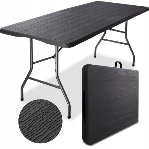 Gartentische und Stühle für die Terrasse Italform Kunststofftisch Dine 180 schwarz