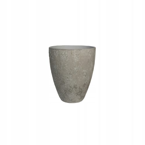  Töpfertöpfe 33 cm x 33 x 37 cm, Glasfaser + Zement, Sand und gemahlener Stein, weiß, Grau- und Silbertöne