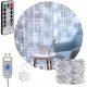  LICHTVORHANG 300LED-LAMPEN FERNBEDIENUNG GIRLANDE 3x3m KALTWEISS