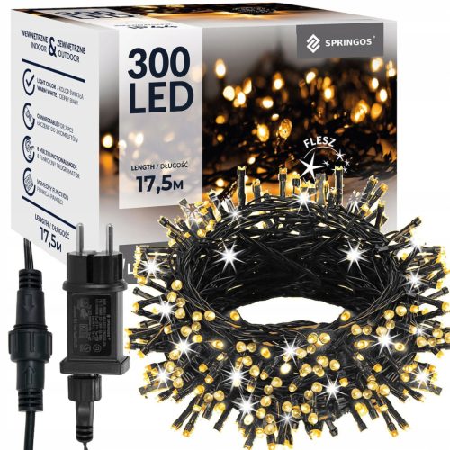 Springos Weihnachtsbaumbeleuchtung außen 17,5 m 201 - 300 Lichter