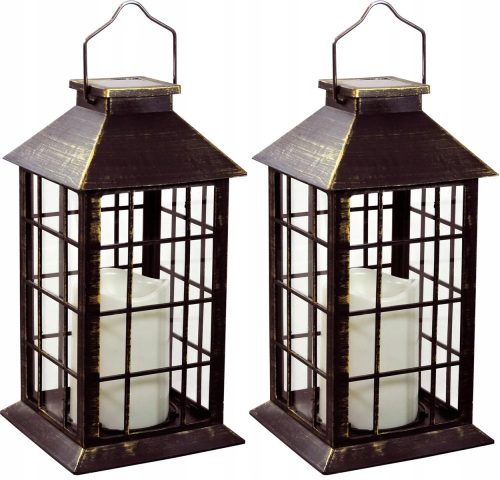  SuperLED Solarlampe, schwarz, 27 cm, 2 Stk.