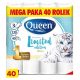  Queen unparfümiertes Toilettenpapier 40 Stk.