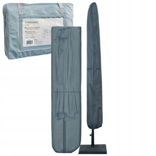 Abdeckung für Gartenmöbel - Gartenschirmhülle 47 x 47 x 200 cm grau