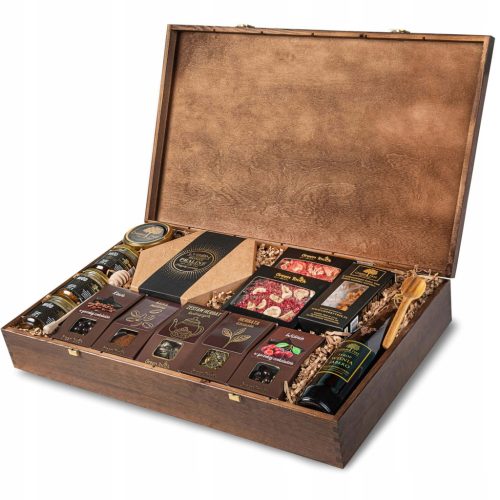  Geschenkset, große Box, 16 Produkte, Tee, Honig, Schokolade, Kekse