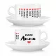  TASSE + Untertasse KINDERNAMEN Geschenk zum Lehrertag