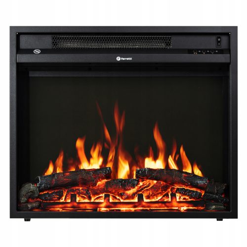 Einbaukamin mit Heizfunktion, elektrisch Ferretti schwarz 2000 W 58 x 50 x 15 cm