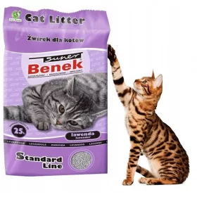  Super Benek Lawenda 25L Lila Katzenstreu